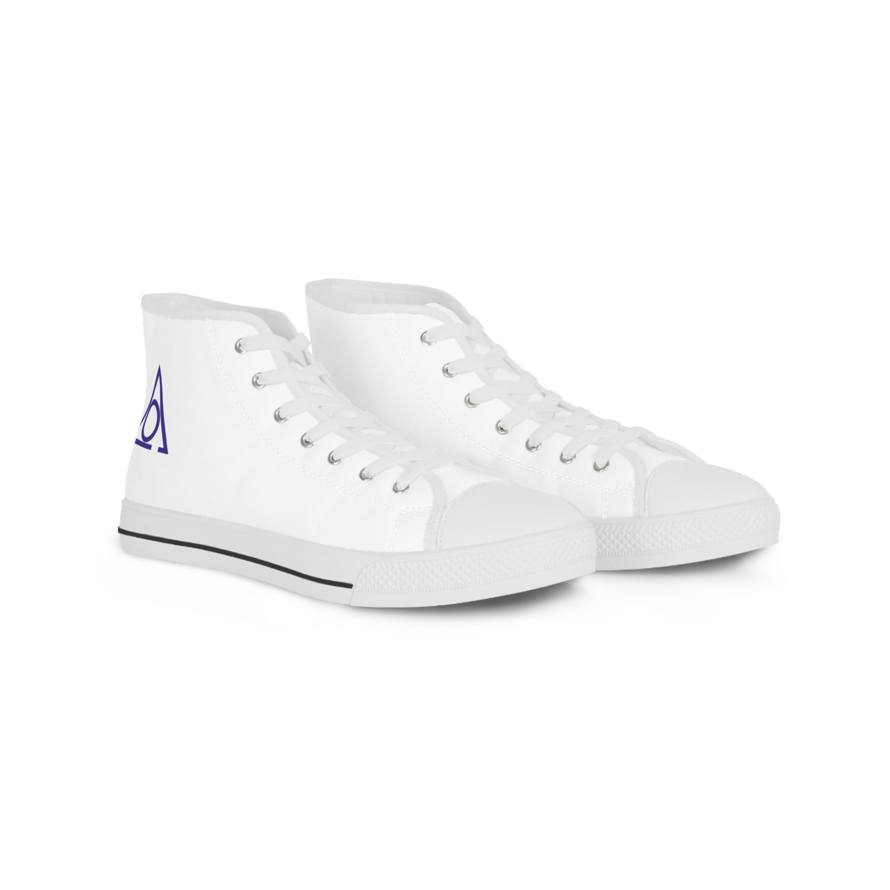 LOCOP Sneaker - High Top Black & White Purple Emblem - Bricks Masons