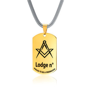 Master Mason Blue Lodge Necklace - (Various Colors) - Bricks Masons