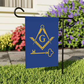 International Masons Yard Flag - Blue Poly Poplin - Bricks Masons