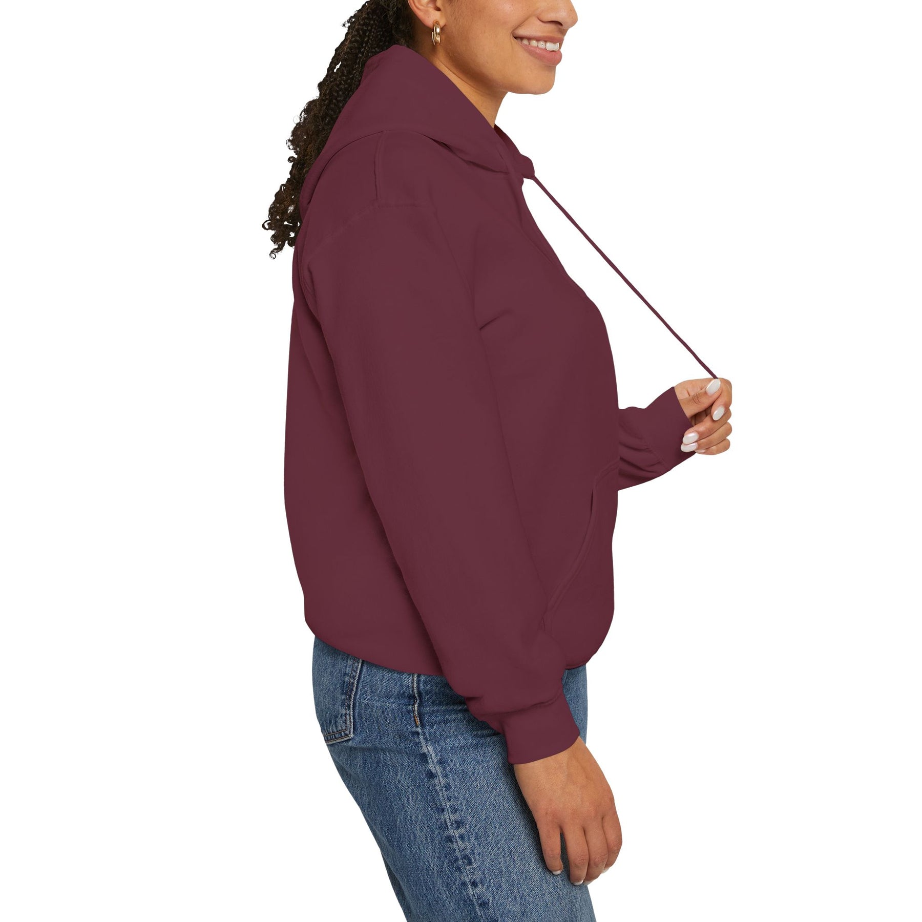 DOI Hoodie - Soft Cotton Poly Blend Front Stitch Detail - Bricks Masons