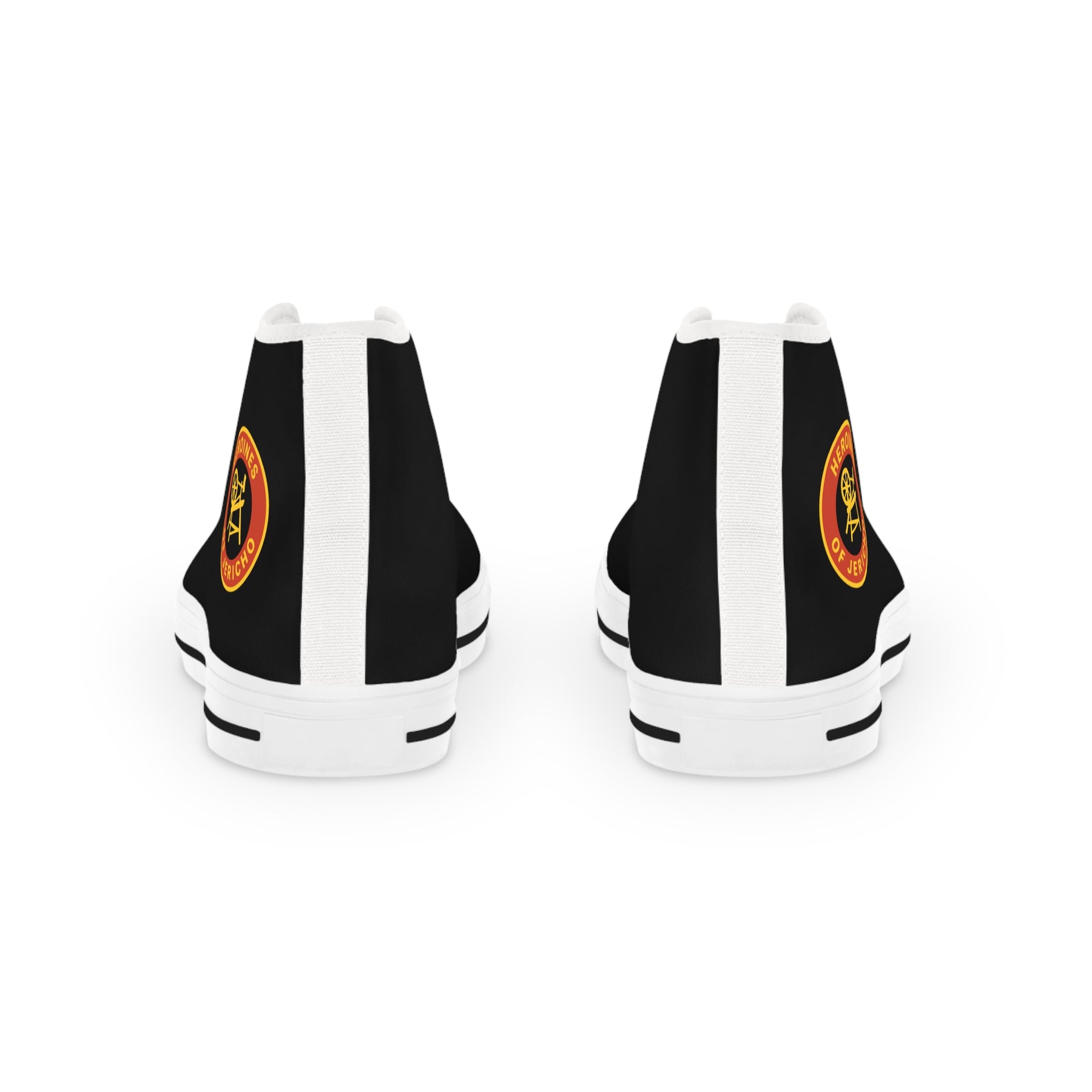 Heroines of Jericho Sneaker - High Top Black & White - Bricks Masons