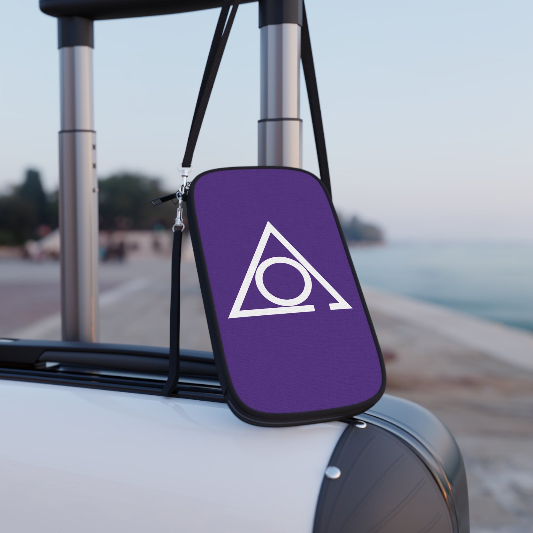 LOCOP Passport Wallet -  Purple With Shoulder & Wrist Strap - Bricks Masons