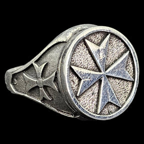 Templar Ring Cross of Beatitudes Silver 1.8 cm 14 g Art 808 - Bricks Masons