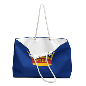 PYCH Travel Bag - Blue Spun Polyester Weekender Bag - Bricks Masons