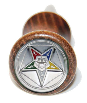 OES Bottle Stoppers & Savers - Eastern Star Emblem Wooden - Bricks Masons
