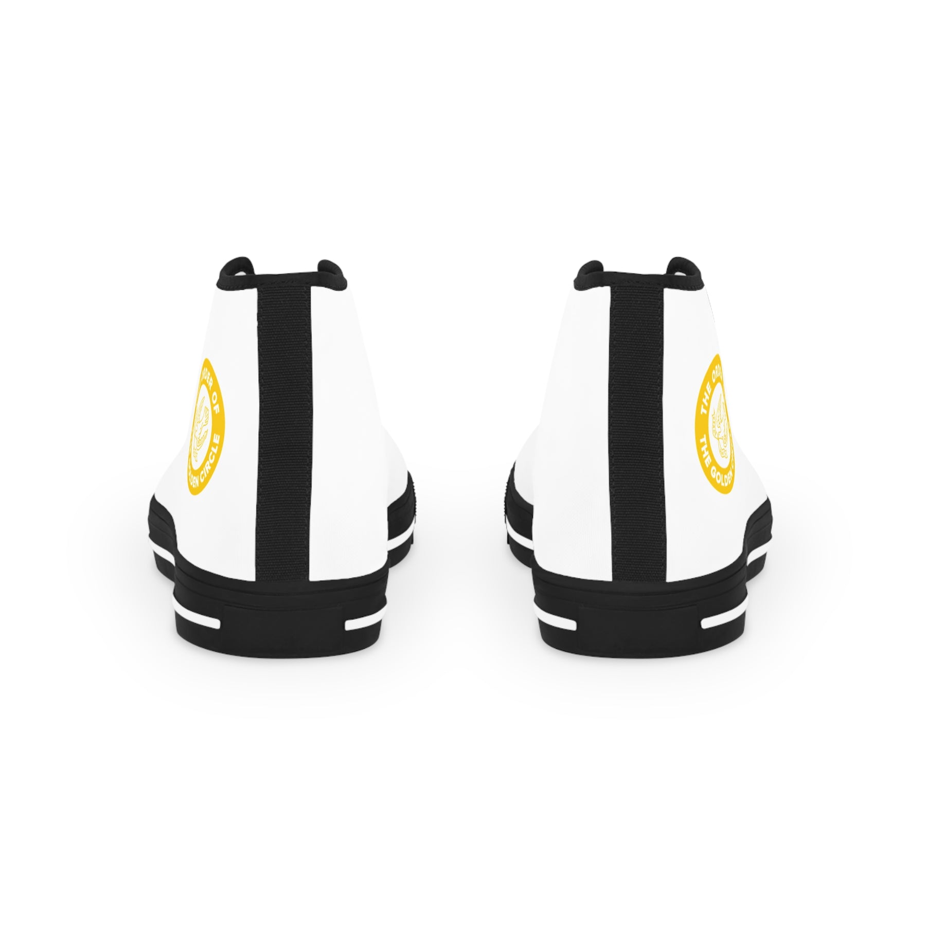 Order of the Golden Circle Sneaker - High Top Black & White Sole - Bricks Masons