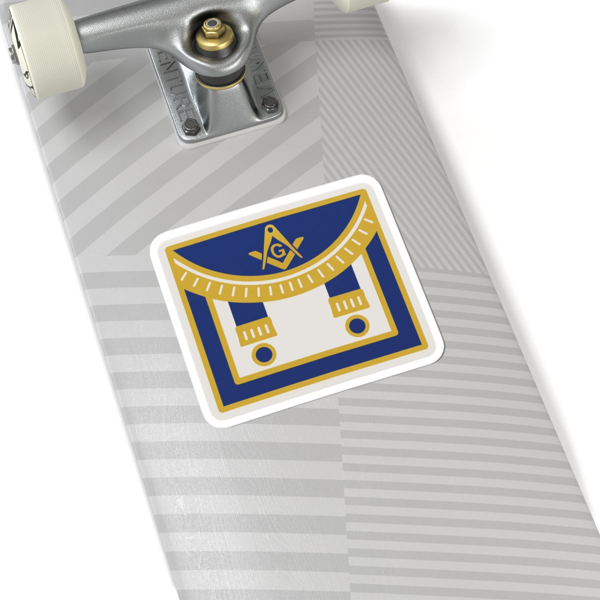 Master Mason Blue Lodge Sticker Decal - Kiss-Cut Blue Apron - Bricks Masons