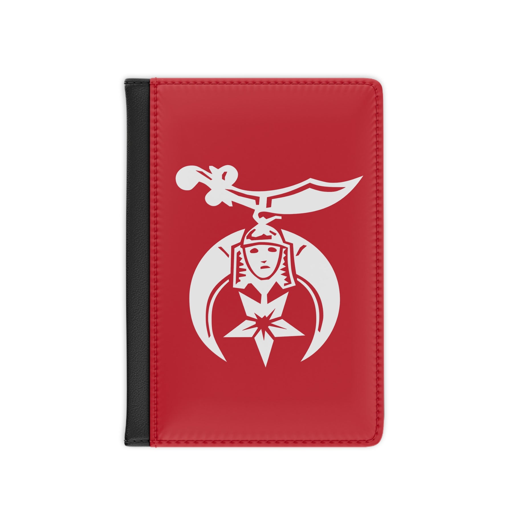 Shriners Passport Cover - Red PU Leather With Inner Compartments - Bricks Masons