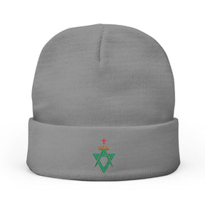 Allied Masonic Degrees Beanie - Knit Embroidery Various Colors - Bricks Masons