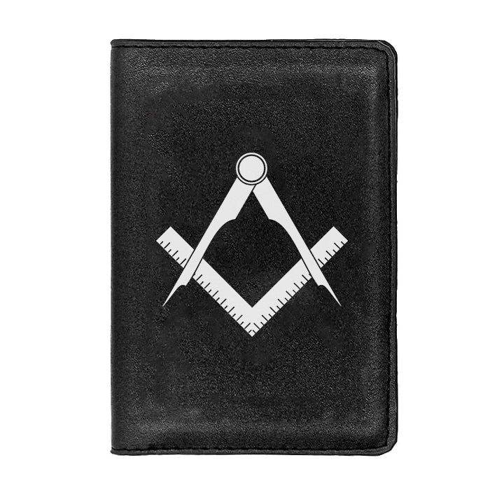 Master Mason Blue Lodge Wallet - Black & Brown - Bricks Masons