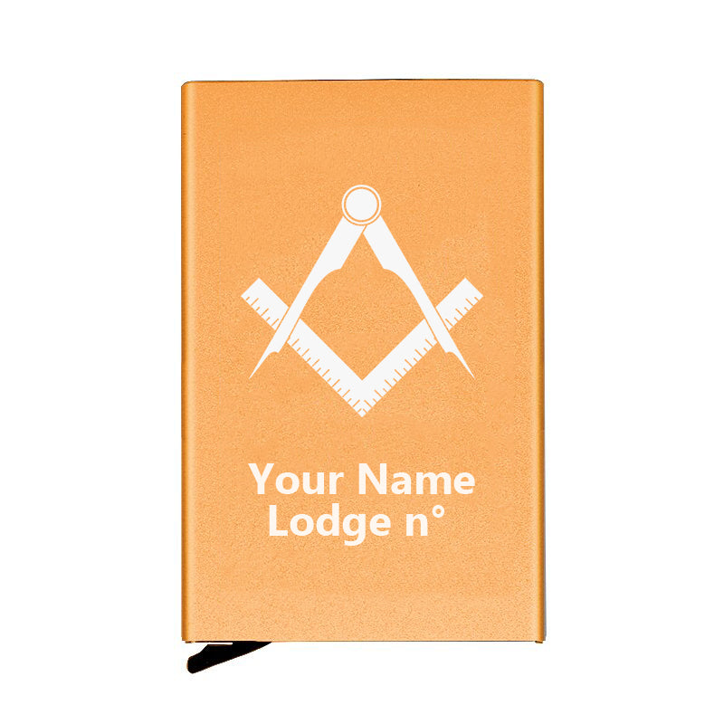 Master Mason Blue Lodge Credit Card Holder - Various Colors - Bricks Masons