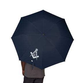 Master Mason Blue Lodge Umbrella - Dark Blue with Square & Compasses G - Bricks Masons