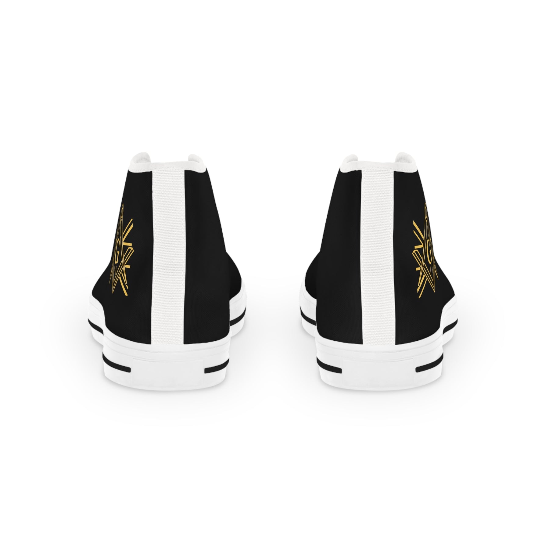 Master Mason Craft Sneaker - High Top Black & White S&C G Gold - Bricks Masons