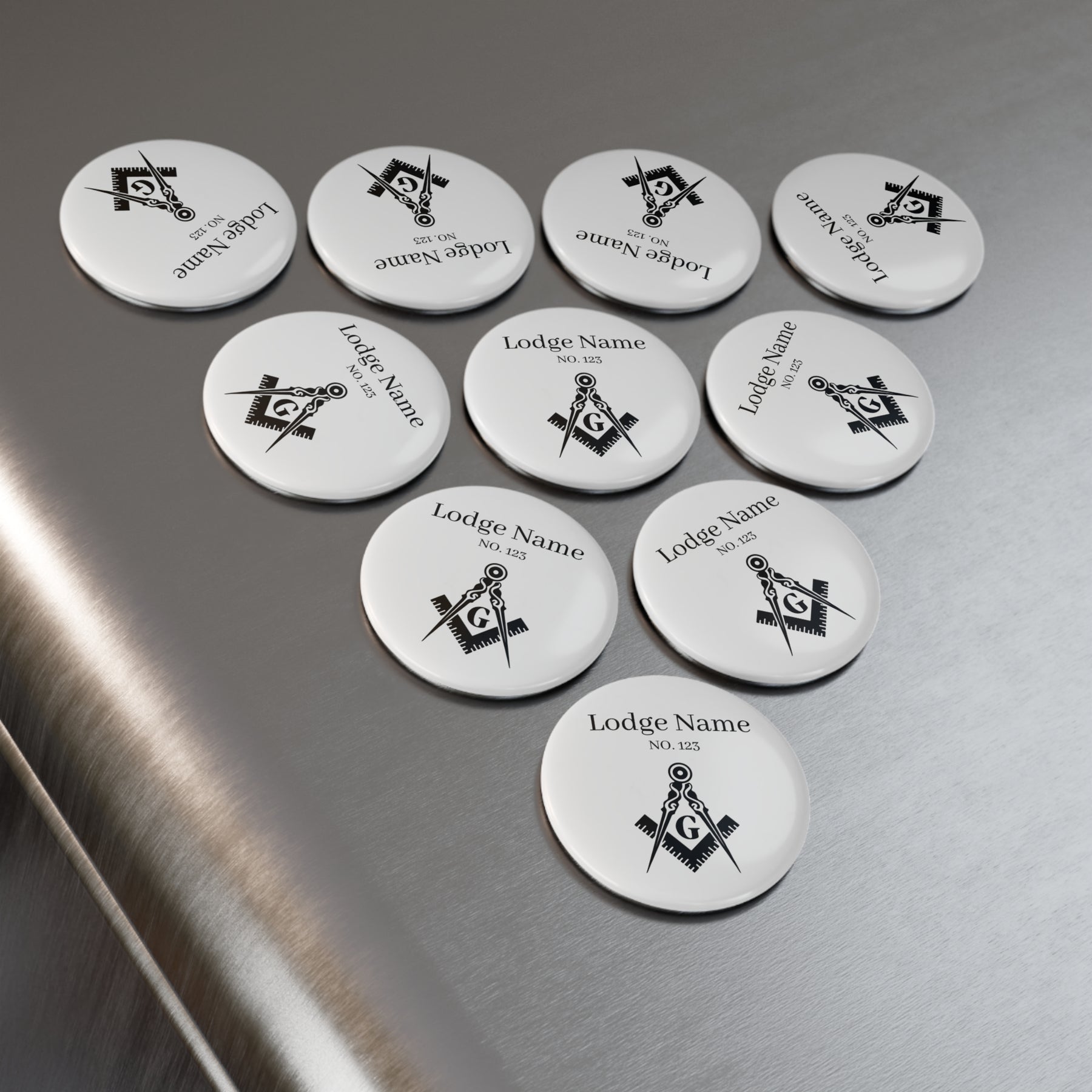 Master Mason Blue Lodge Magnet - Decorative Refrigerator Custom - Bricks Masons