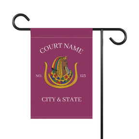 DOI Yard Flag - Colorful Personalized Printed Poly Poplin - Bricks Masons