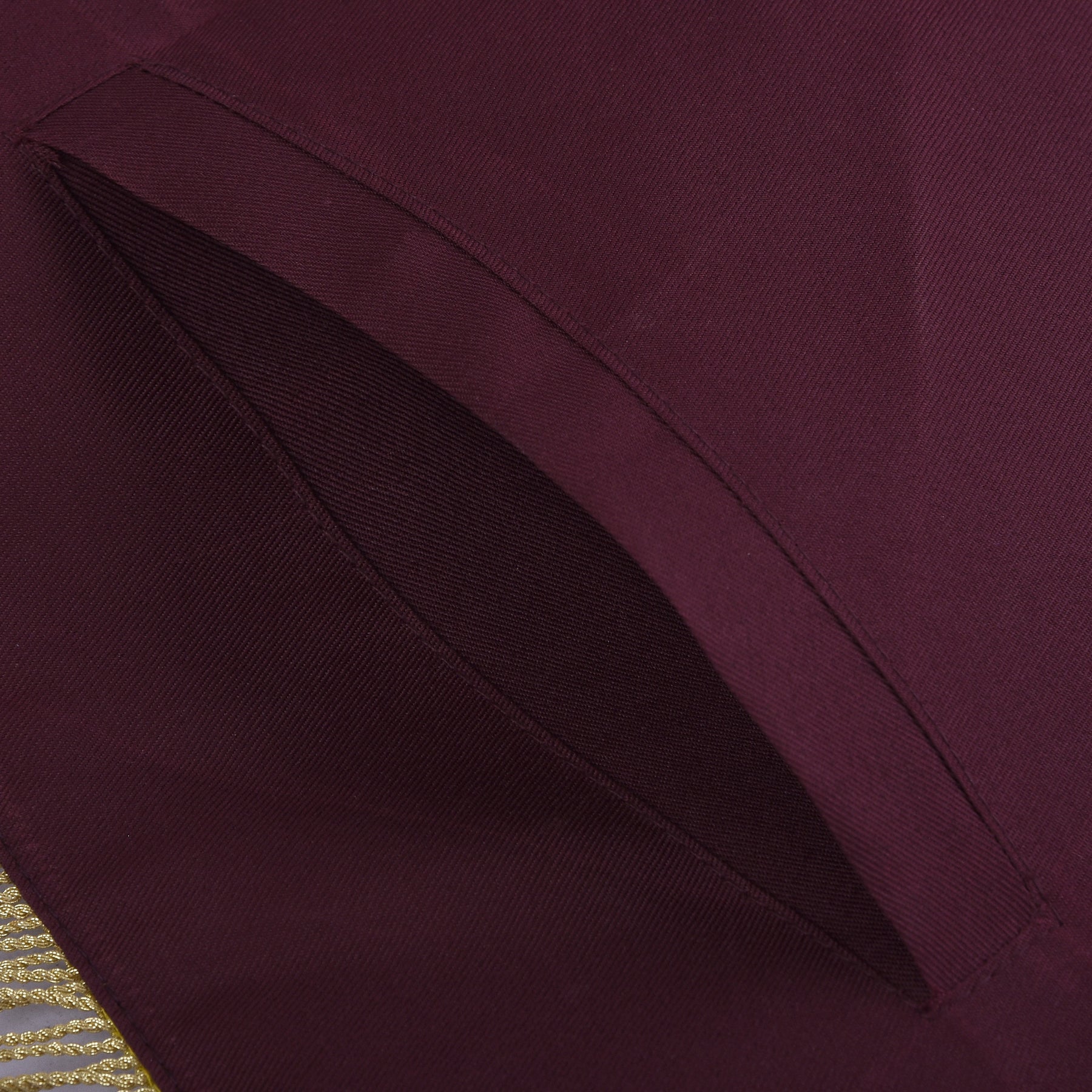 95th Degree Memphis Misraim Apron - Maroon Velvet With Gold Hand Embroidery Bullion - Bricks Masons