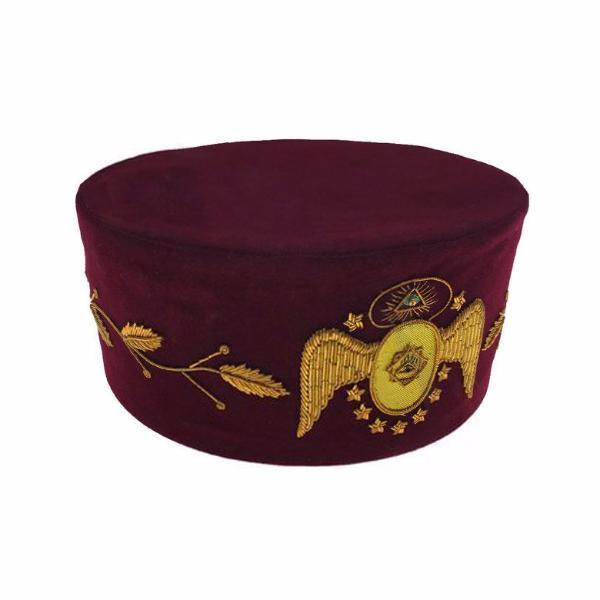 95th Degree Memphis Misraim French Regulation Regalia Set - Maroon Hand Embroidery - Bricks Masons