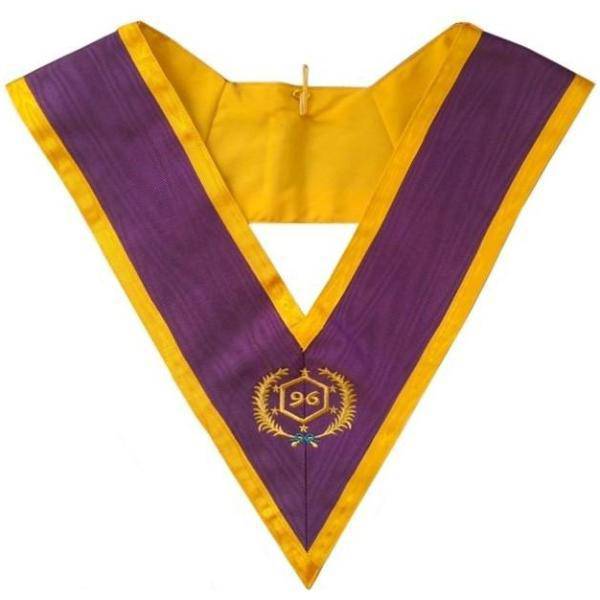 96th Degree Memphis Misraim Collar - Purple - Bricks Masons
