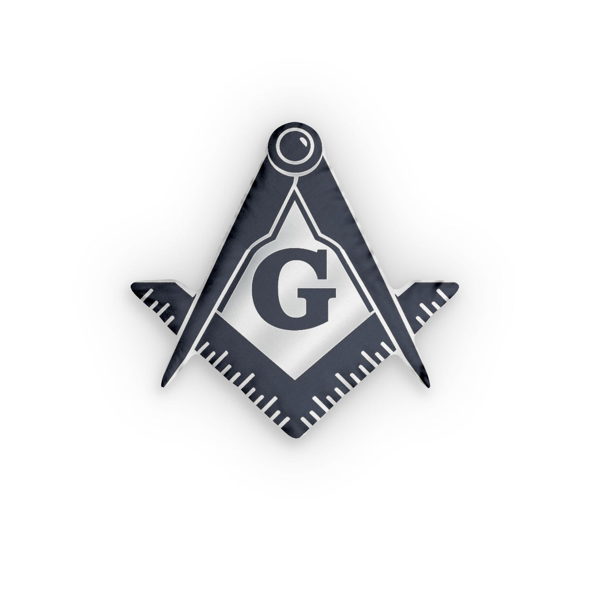 Master Mason Blue Lodge Pillow - Black & White Square & Compass G - Bricks Masons