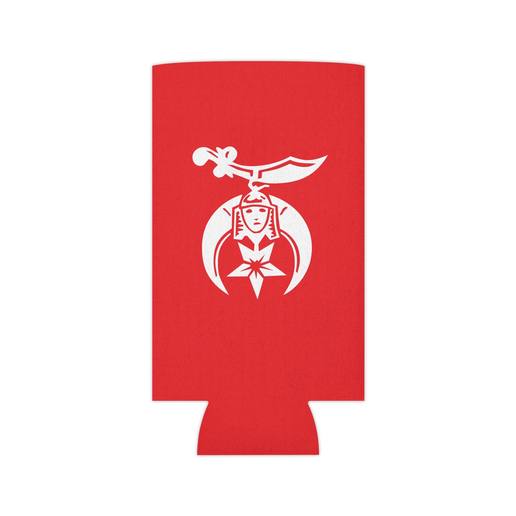 Shriners Can Cooler - Red Polyester Exterior - Bricks Masons