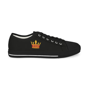 KYCH Sneaker - Low Top Sneaker Black & White Golden Emblem - Bricks Masons