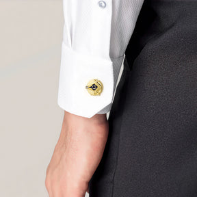 Master Mason Blue Lodge Button Cover - Copper Square & Compass G With Rhinestone - Bricks Masons