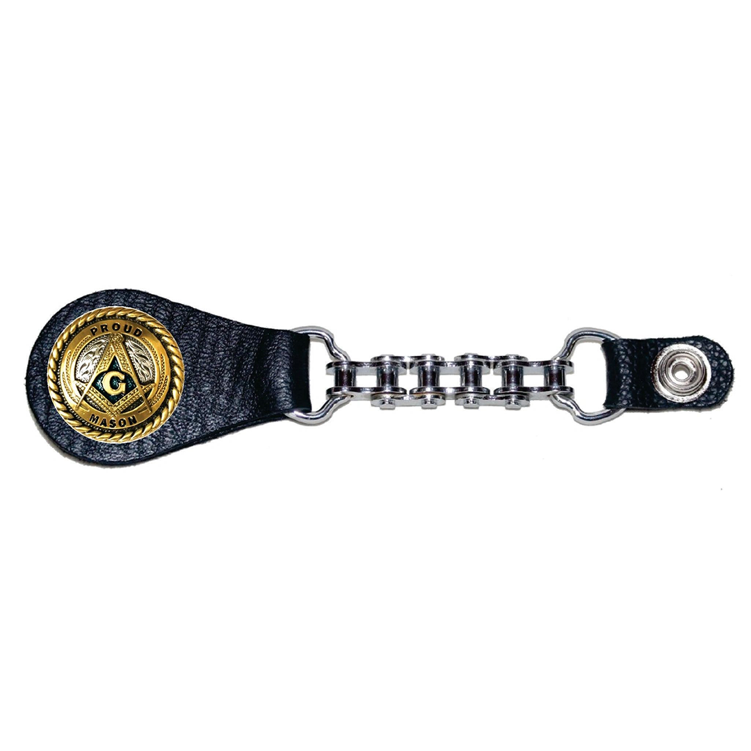 Master Mason Blue Lodge Vest Extender - Proud Mason Double Curb Chain Set - Bricks Masons