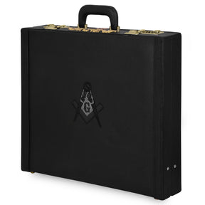 Master Mason Blue Lodge Apron Case -  Hand Embroidery Personalization Various Sizes & Materials - Bricks Masons