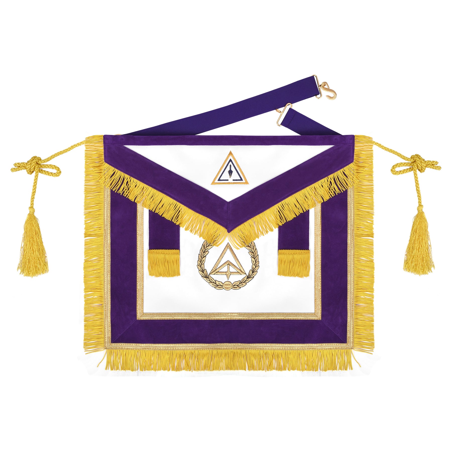 Grand Council Royal & Select Masters English Regulation Apron - Purple Velvet With Tassels