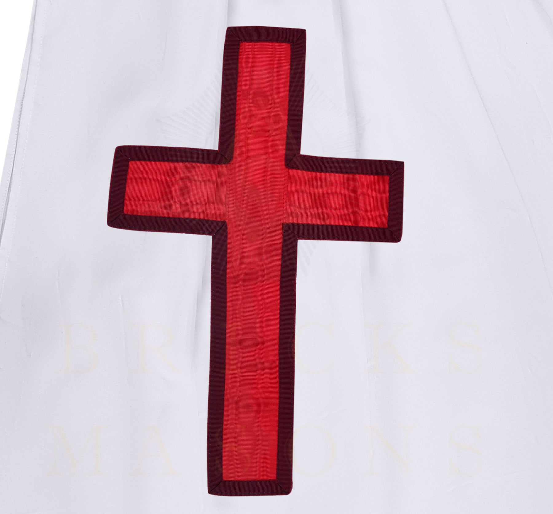 Knights Templar Mantle - White With Red Cross Various Sizes - Bricks Masons