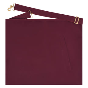 Worshipful Master Emulation Rite Apron - Turquoise & Maroon Moire with Gold Triple Taus - Bricks Masons