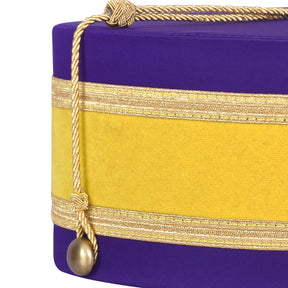 Past Illustrious Master Royal & Select Masters English Regulation Crown Cap - Purple Silk With Yellow Velvet & Gold Braid