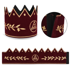 Royal Arch Chapter Crown Cap - Red & Gold - Bricks Masons