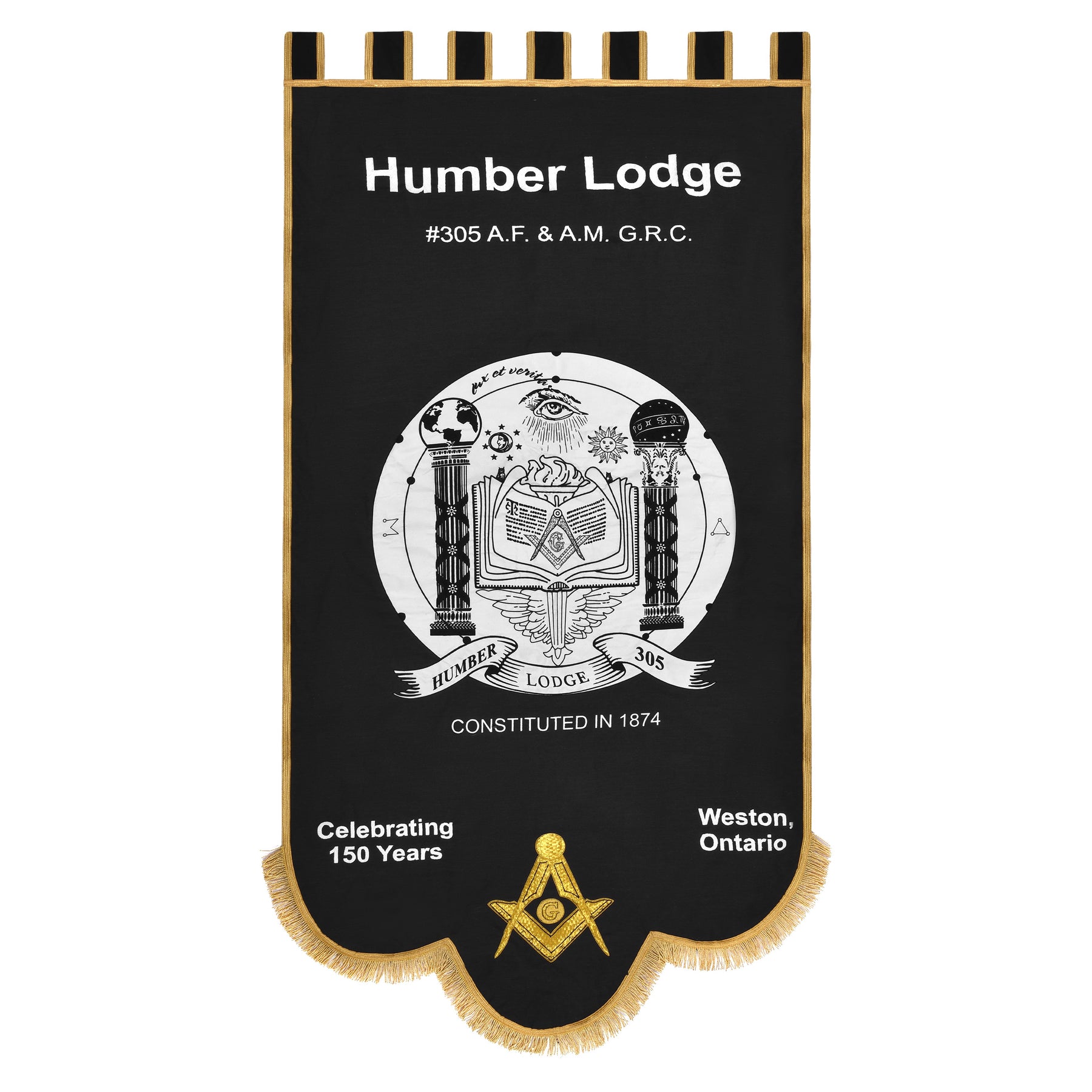 Master Mason Blue Lodge Banner - Machine Embroidery Fully Customizable