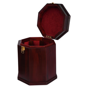 Masonic Fez Case - Pure Rosewood With Red Velvet Interior - Bricks Masons