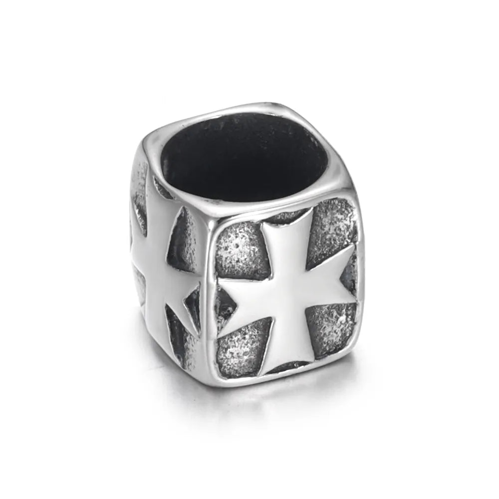 Order Of Malta Ring - Polished Stainless Steel - Bricks Masons