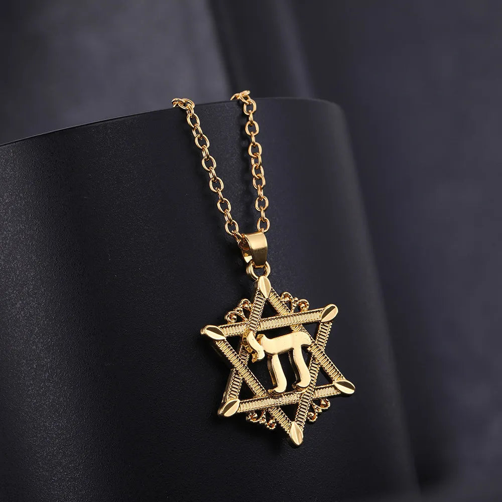 Ancient Israel Necklace  - Star of David Necklace - Bricks Masons