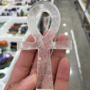 Ancient Egypt Décor - Ankh Cross 50-100mm Natural crystal white - Bricks Masons