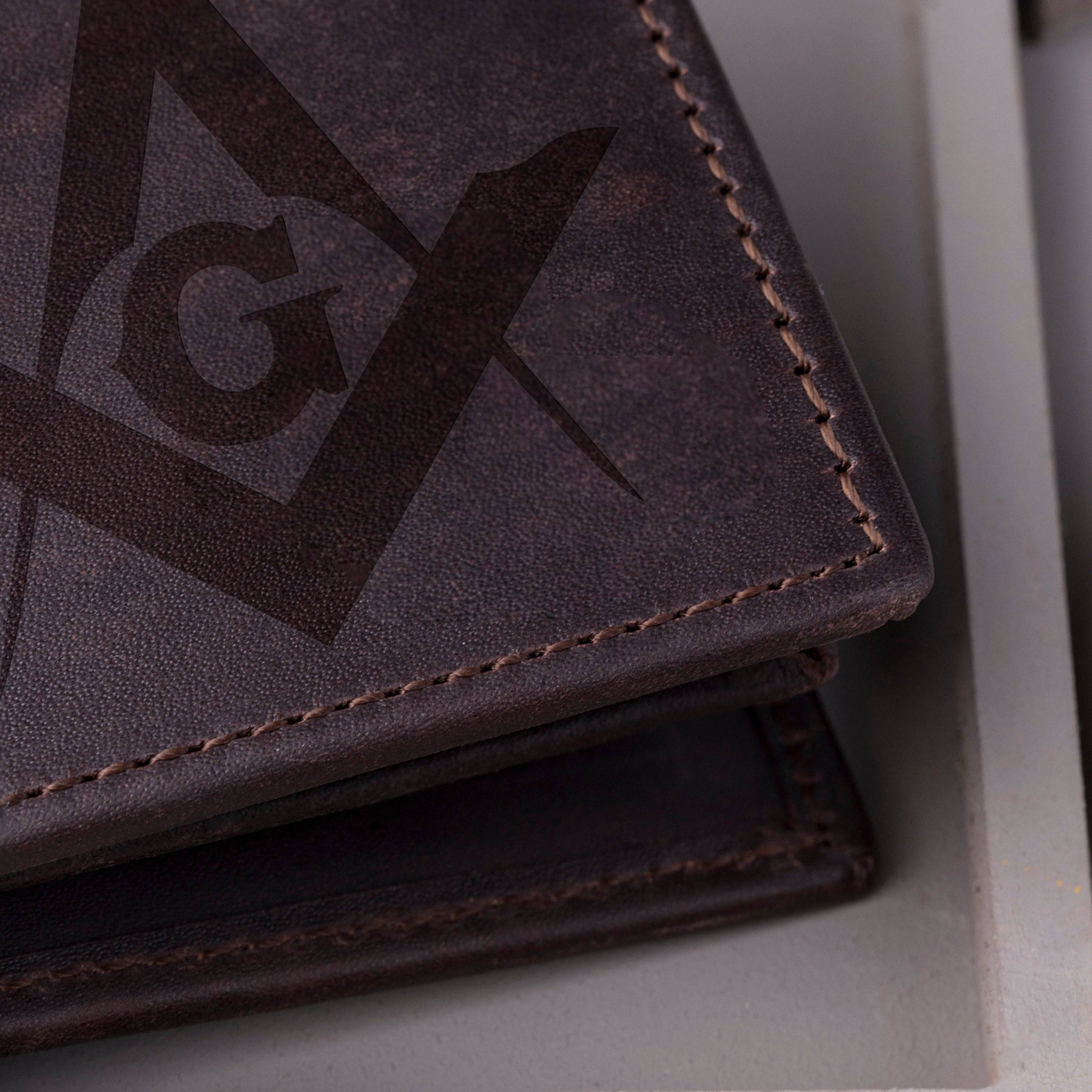 Master Mason Blue Lodge Wallet - Handmade Leather