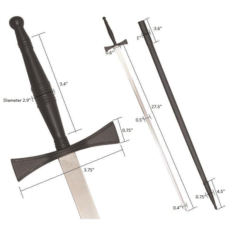 Masonic Sword - Black Hilt and Black Scabbard