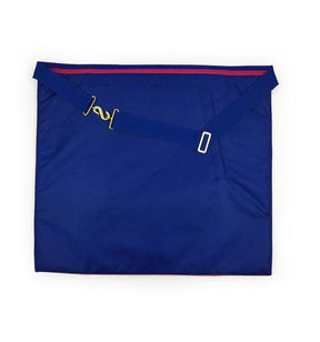 Senior Deacon Mark English Regulation Apron - Blue & Pink with Gold Hermes Emblem