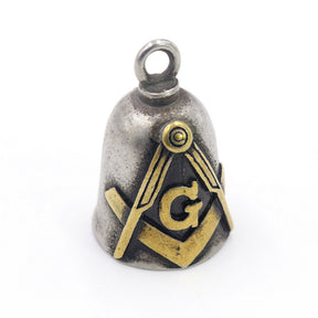 Master Mason Blue Lodge Pendant - 3D Masonic Bell with Square & Compass Emblem - Bricks Masons