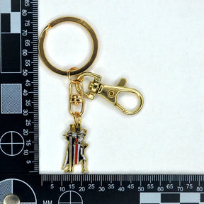 Knights Templar Commandery Keychain - Gold Plated Chain And Pendant