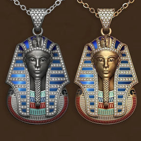 Ancient Egypt Pendant - Zinc Alloy Pharaoh Portrait - Bricks Masons