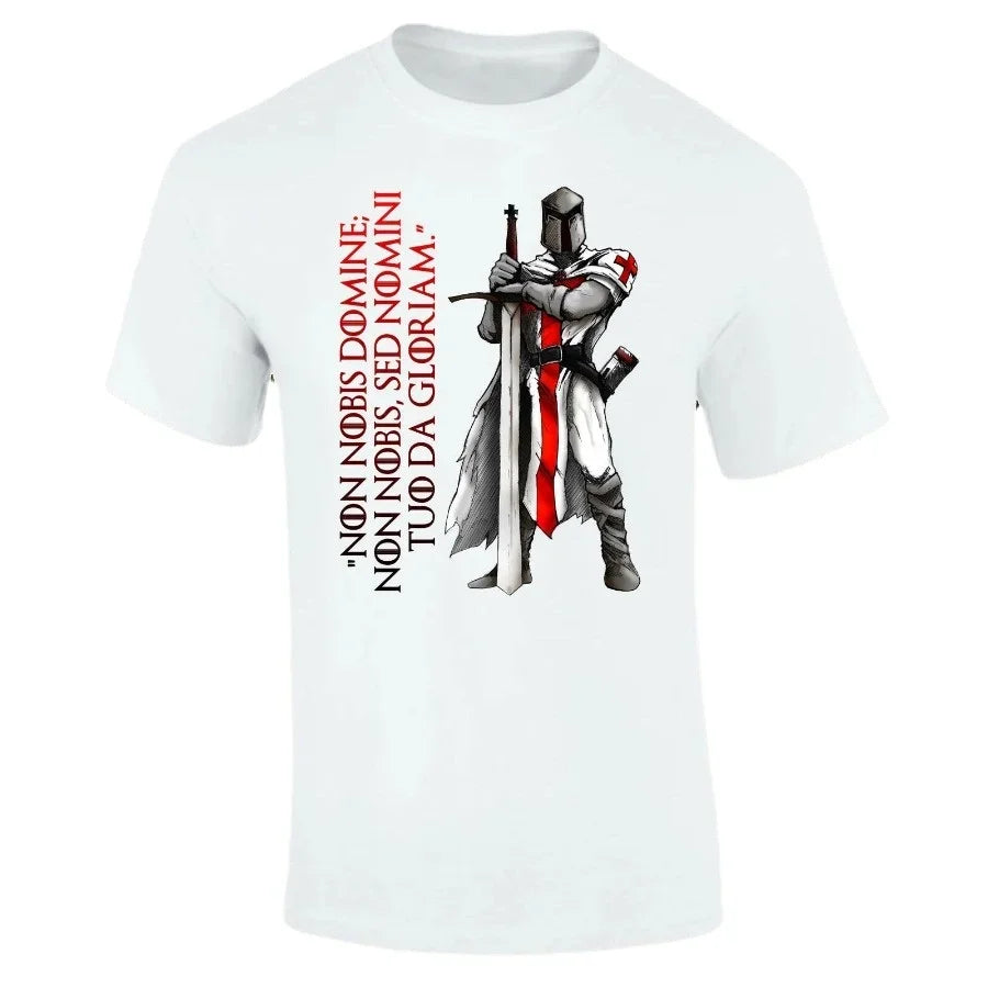 Knights Templar Commandery T-Shirt - Cotton Short Sleeve O-Neck Templar Knight