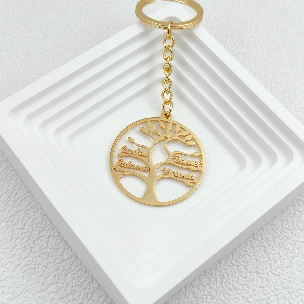 Ancient Israel Keychain - Tree of Life Pendant - Bricks Masons