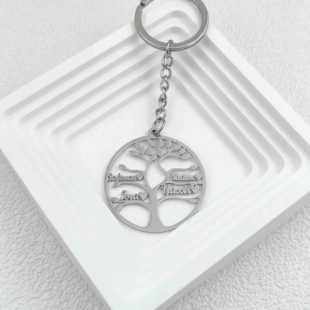 Ancient Israel Keychain - Tree of Life Pendant - Bricks Masons