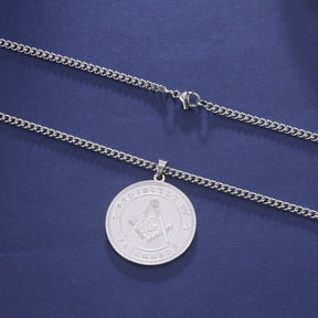 Master Mason Blue Lodge Necklace - Stainless Steel - Bricks Masons