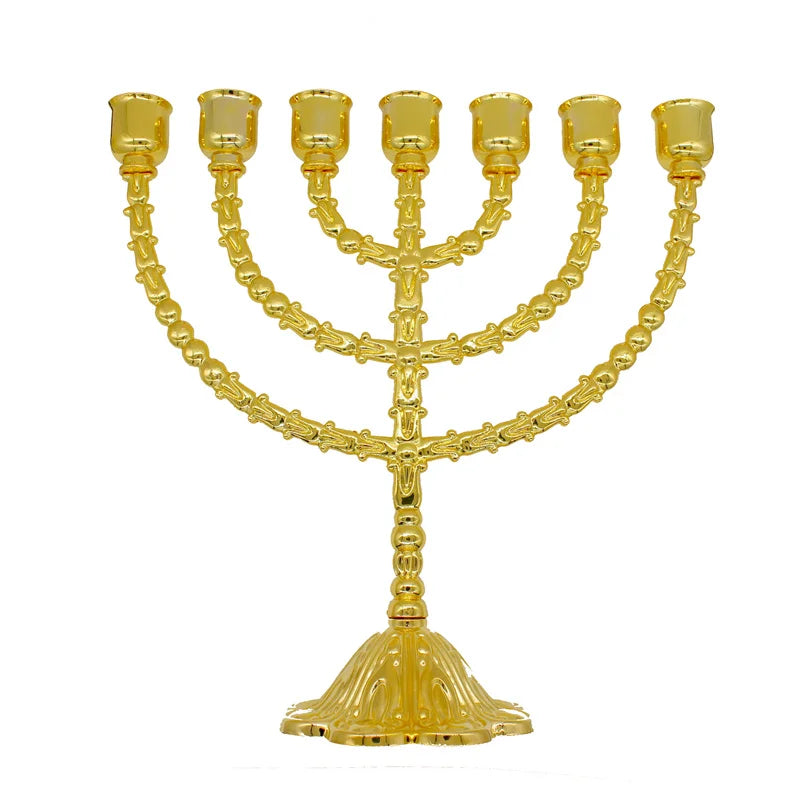 Ancient Israel Candle Holder- Menorah Hanukkah  Jerusalem 12 Tribes Jewish - Bricks Masons