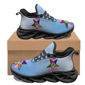OES Sneakers - Blue Printed Star Lace Up - Bricks Masons